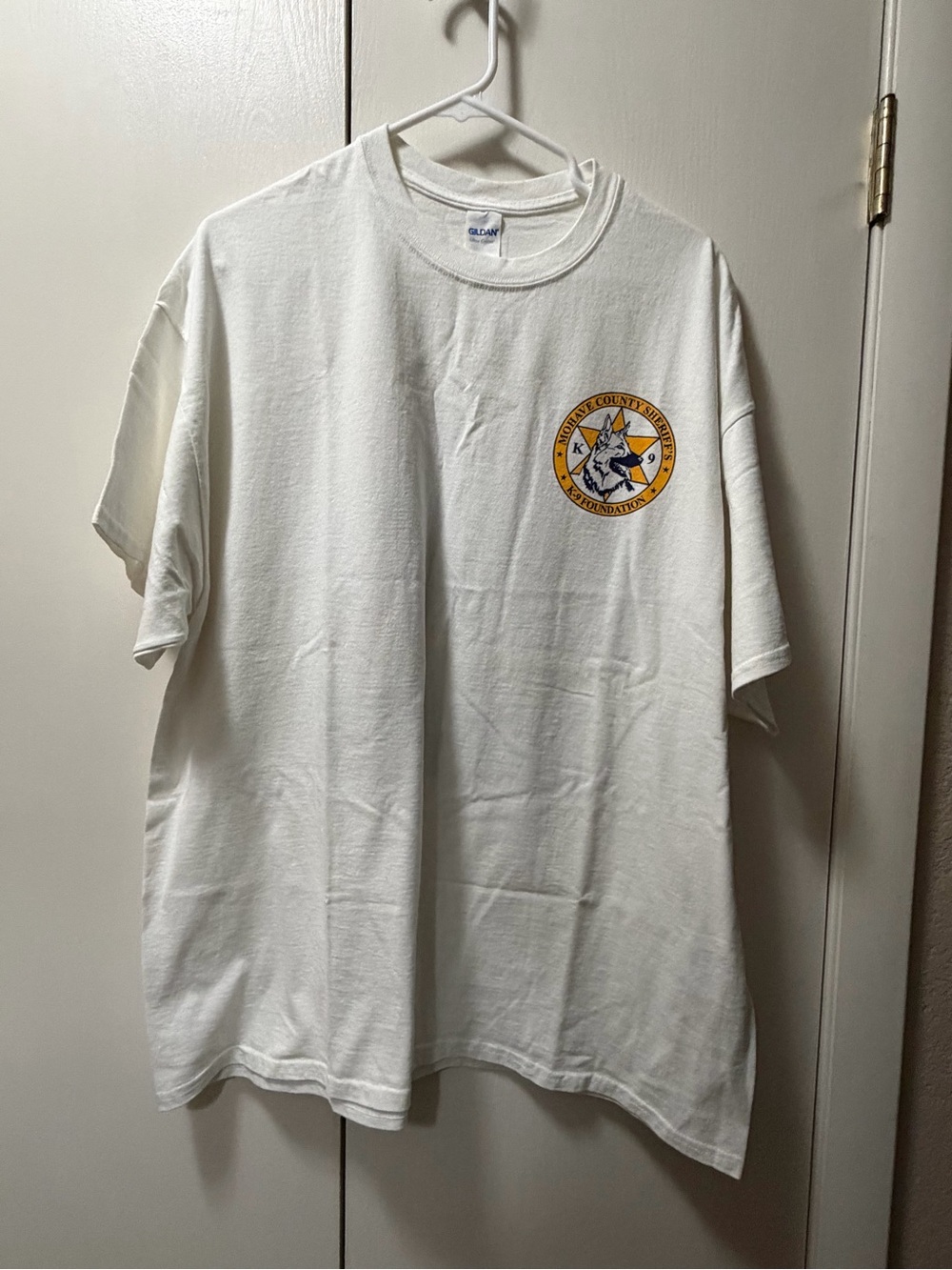 Gildan White Short-Sleeve T-Shirt from Mohave County Sheriff’s K-9 Foundation
